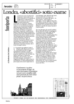 Londra, "abortifici"