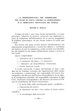 La professionalità del veterinario nel piano di lotta contro la