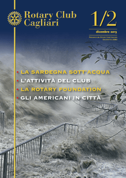 la sardegna sott`acqua &bull; l`attivit&agrave; del club &bull; la rotary foundation &bull; gli