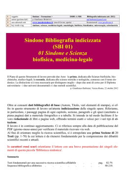 Bibliografia indicizzata SBI 01