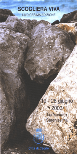 Opuscolo "Scogliera viva"