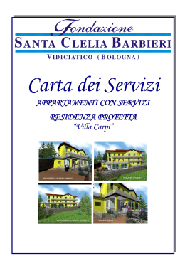 "Appartamenti con servizi - residenza protetta" di Villa Carpi