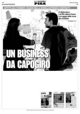Un business da capogiro - Sistema universitario pisano