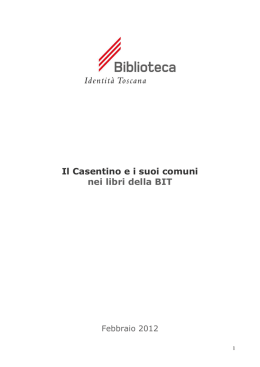 Il Casentino e i suoi comuni - Consiglio regionale della Toscana