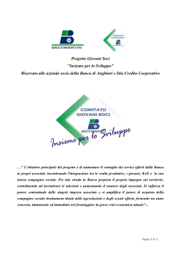 Aderisci al progetto - Banca di Anghiari e Stia | Comitato Giovani Soci