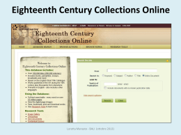 ECCO : Eighteenth Century Collections Online