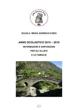opuscolo famiglie 1516 - Scuola media Giornico