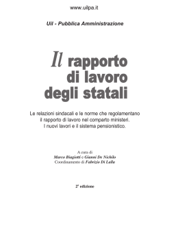 Il rapporto di lavoro degli statali