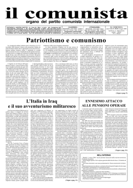 Patriottismo e comunismo - Parti communiste international