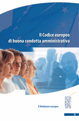Il Codice europeo di buona condotta amministrativa
