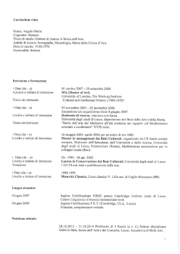 Monaco Angelo Maria - Scuola Normale Superiore