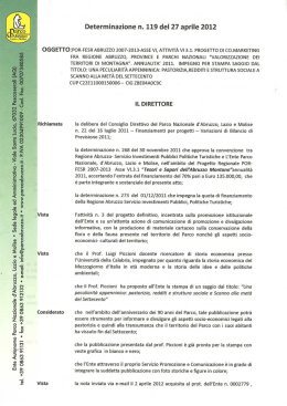 È Determinazione n. 119 del 27 aprile 2012