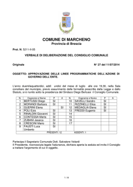 verbale di deliberazione