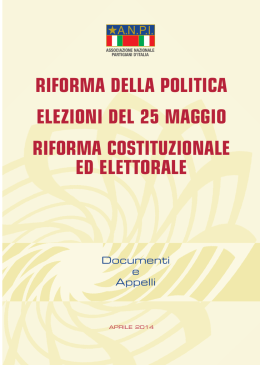 riforma della politica elezioni del 25 maggio riforma