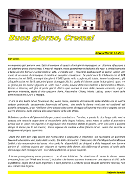 Newsletter Sindaco e Giunta n. 12 - maggio 2013