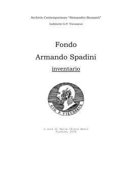 Fondo Armando Spadini - Gabinetto Scientifico Letterario GP