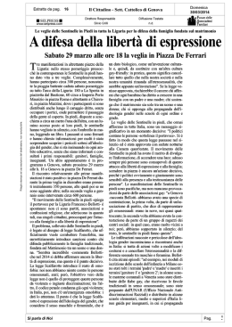 A difesa della liberta` di espressione