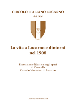 La vita a Locarno e dintorni nel 1908