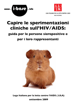 Capire le sperimentazioni cliniche sull`HIV/AIDS