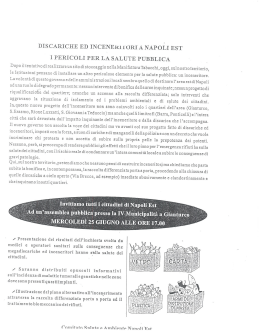 discariche ed inceneki [uri a napoli est i pericoli per la salute pubblica