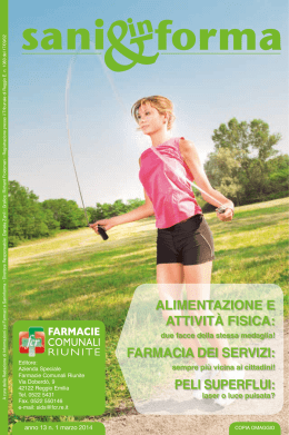 alimentazione e attività fisica: farmacia dei servizi