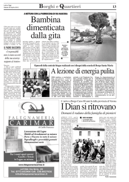 Scarica l`articolo di Latina Oggi del 28/04/2012