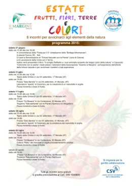 ESTATE di FRUTTI, FIORI, TERRE E COLORI