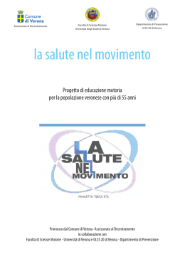 la salute nel movimento - Dipartimento di Prevenzione