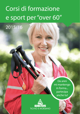 Corsi di formazione e sport per &ldquo;over 60&rdquo;