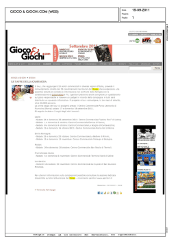 Le tappe della campagna