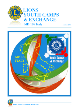 LIONS YOUTH CAMPS & EXCHANGE MD 108 Italy
