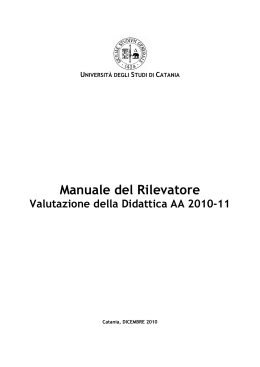 Manuale rilevatore AA10_11 - Università degli Studi di Catania