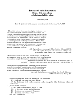 Senz`armi nella Resistenza