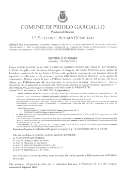verbale di gara - Comune di Priolo Gargallo