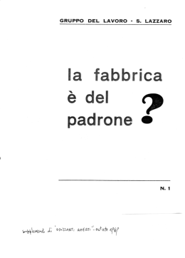 la fabbrica &egrave; del padrone? - associazione lavoratori pinerolesi alp cub