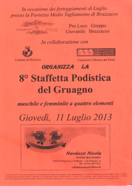 Volantino - Gruppo Sportivo Natisone