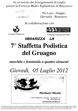 In oCcasione dei festeggiamenti di Luglio presso la