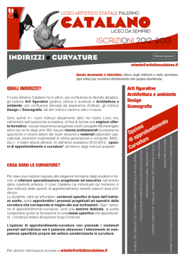 INDIRIZZI e CURVATURE