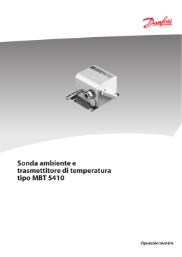 Sonda ambiente e trasmettitore di temperatura tipo MBT 5410