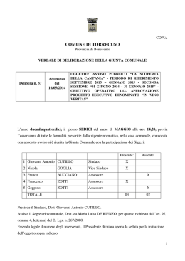 N.37 DEL 16 MAGGIO APPROVAZIONE PROGETTO ESECUTIVO