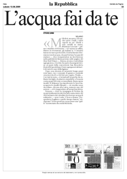 L`acqua. fai da te