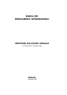 20a Relazione annuale della BRI - 1950