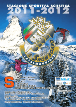 Opuscolo 2011-12 - Sci & Snowboard Club Casalmaggiore