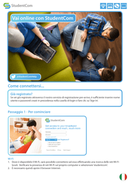 Vai online con StudentCom