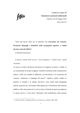 La costruzione del consenso. Strumenti, linguaggi e