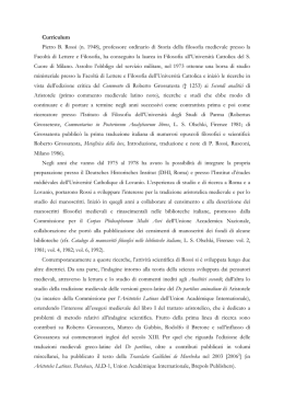 Curriculum Pietro B. Rossi (n. 1948), professore ordinario di Storia