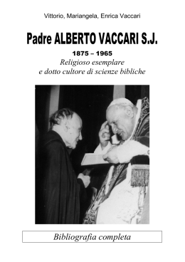 Padre ALBERTO VACCARI S.J.