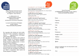 Ufﬁcio Pastorale Sociale del Lavoro e il Progetto