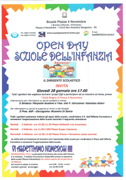 Opuscolo Infanzia - Scuola Piazza IV Novembre