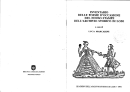 Quaderni dell`Archivio storico di Lodi